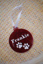 Load image into Gallery viewer, Personalised Red Glitter Bauble

