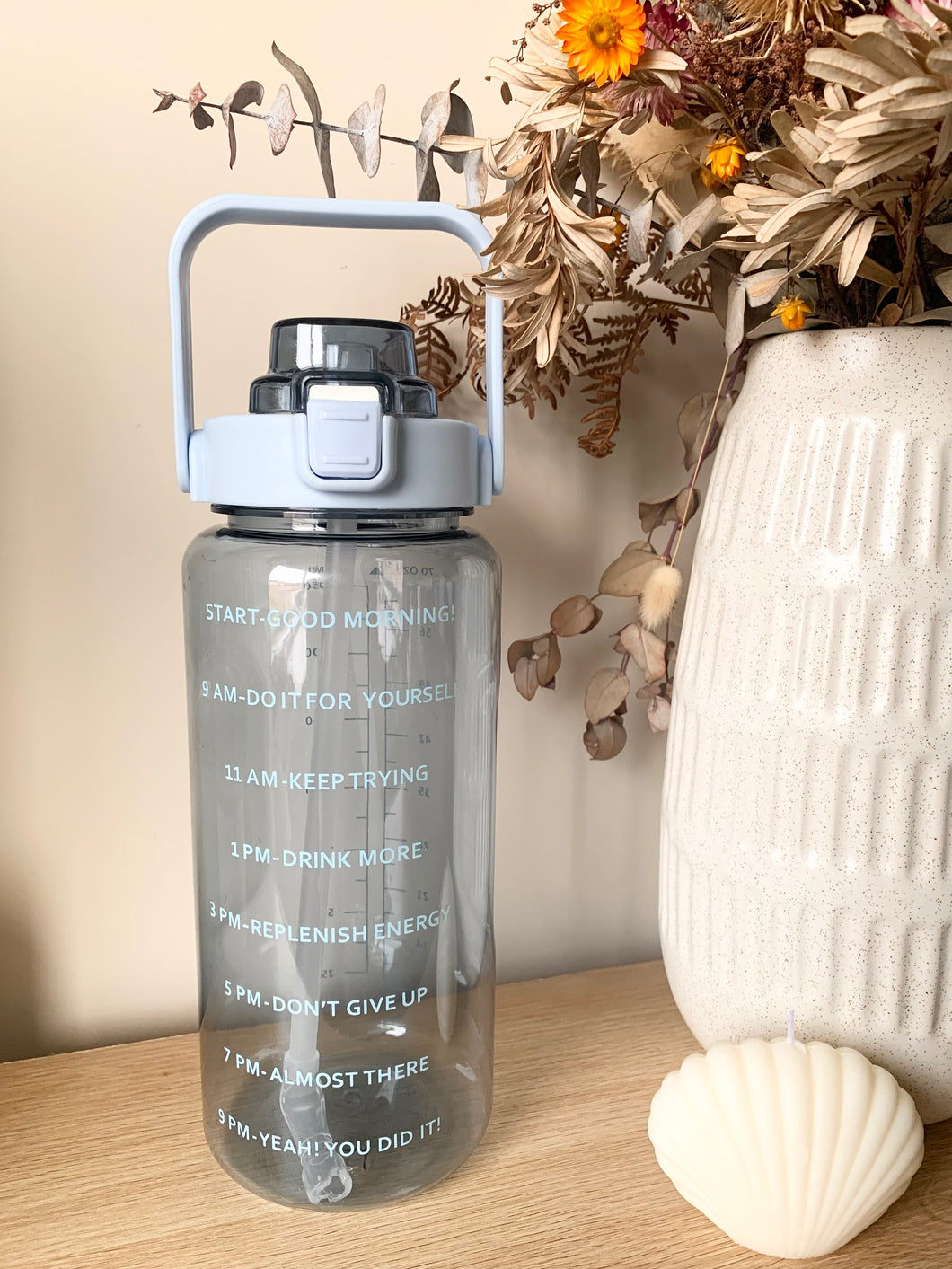 Blue Motivational Drink Bottle