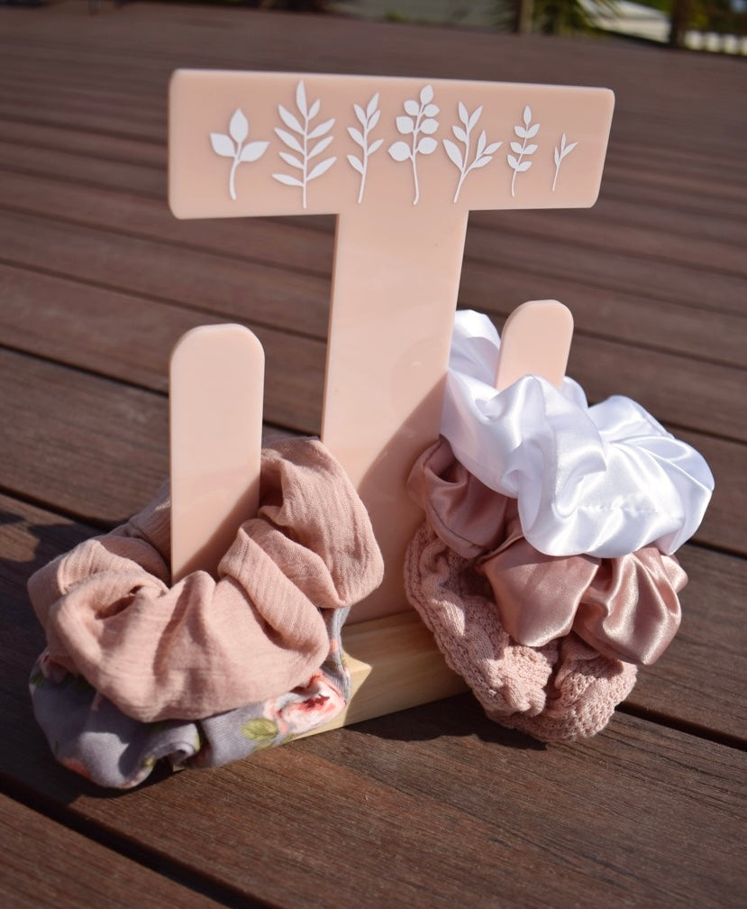 Personalised Peach Scrunchie Stand